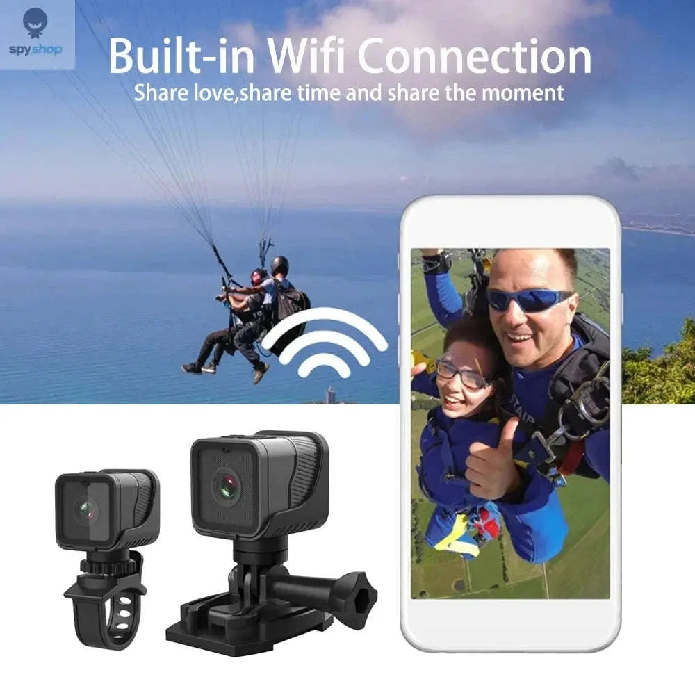 1080P Mini Sports Camera – WiFi Waterproof Action Cam for Outdoor Adventures-black
