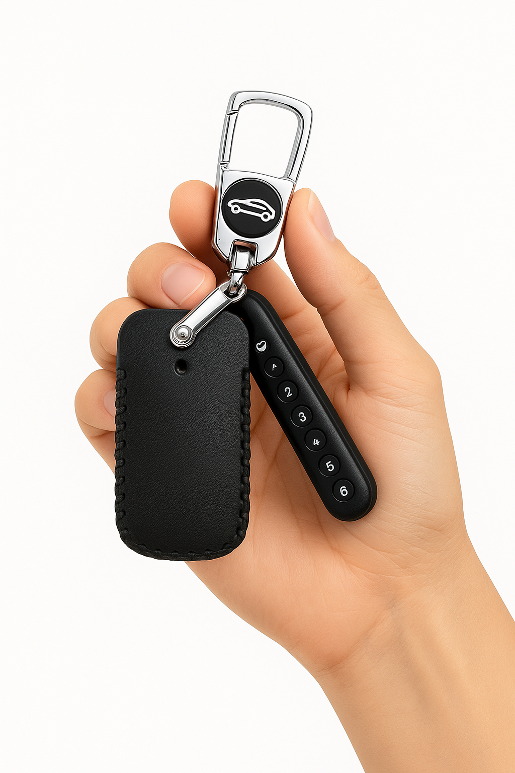 1080P Mini Tommelfinger Cam med nøglering Læderdæksel