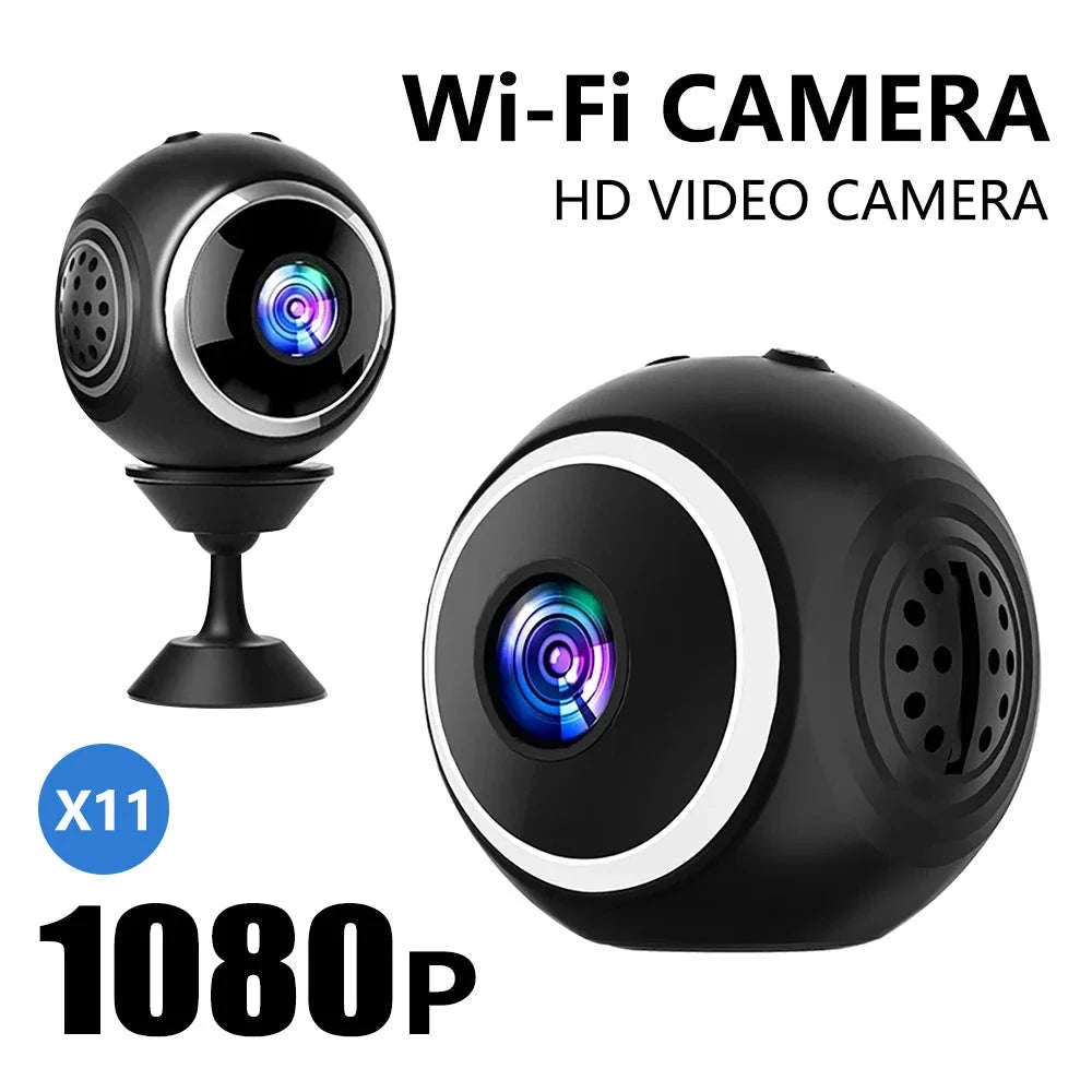 1080P Mini WiFi Camera with HD Night Vision for Home Security-1080P Black