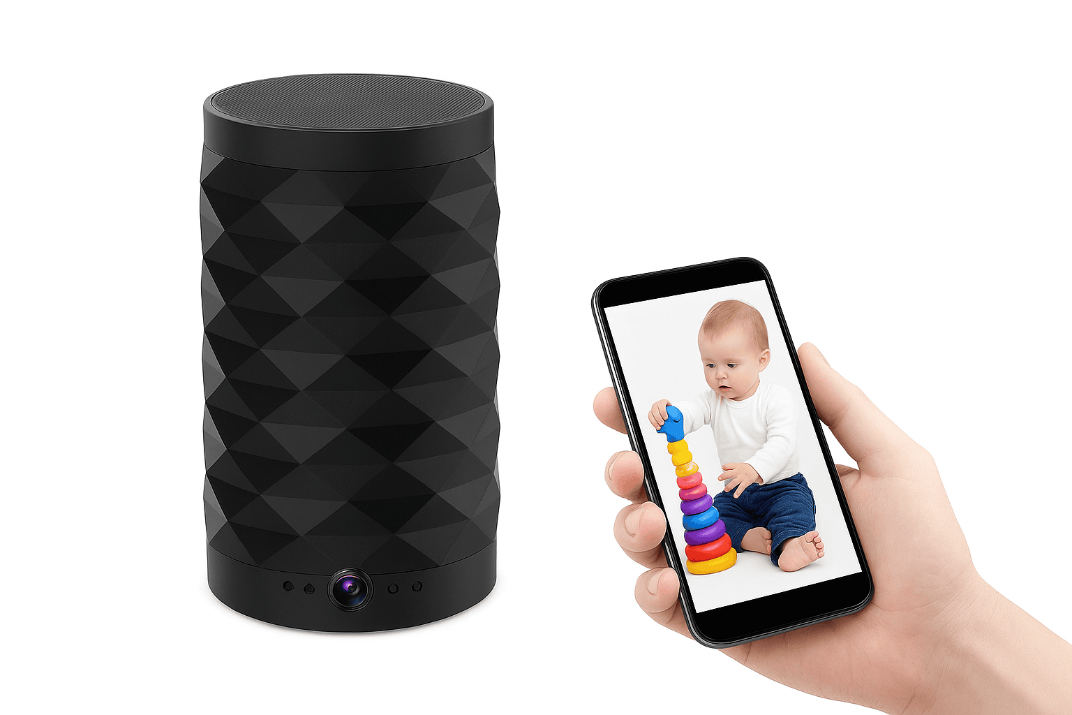 1080P Mini WiFi Camera with Two-Way Intercom and Night Vision-camera with 32GB
