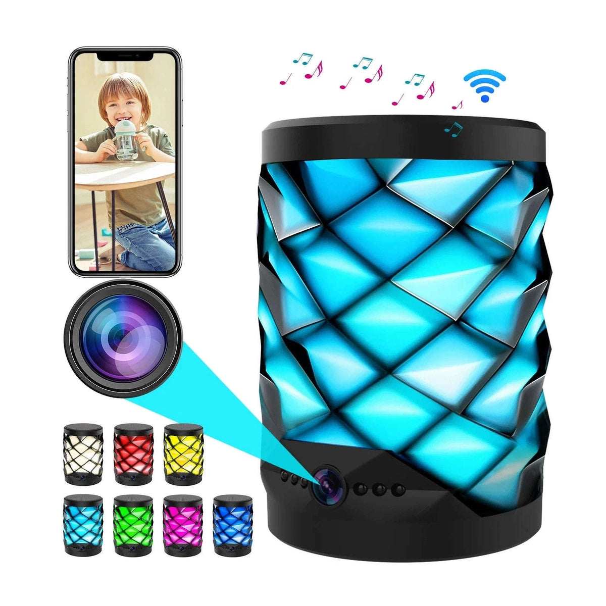 1080P Mini WiFi Camera with Two-Way Intercom and Night Vision-camera with 32GB