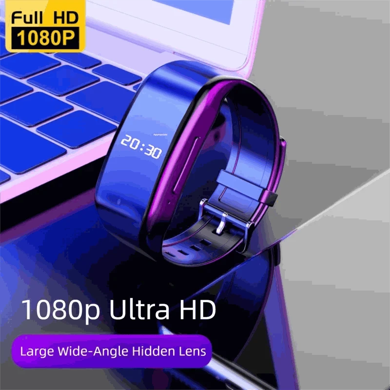 1080P Mini Wristband Camera Watch with 3-Hour Recording-black / with 4G / China Mainland