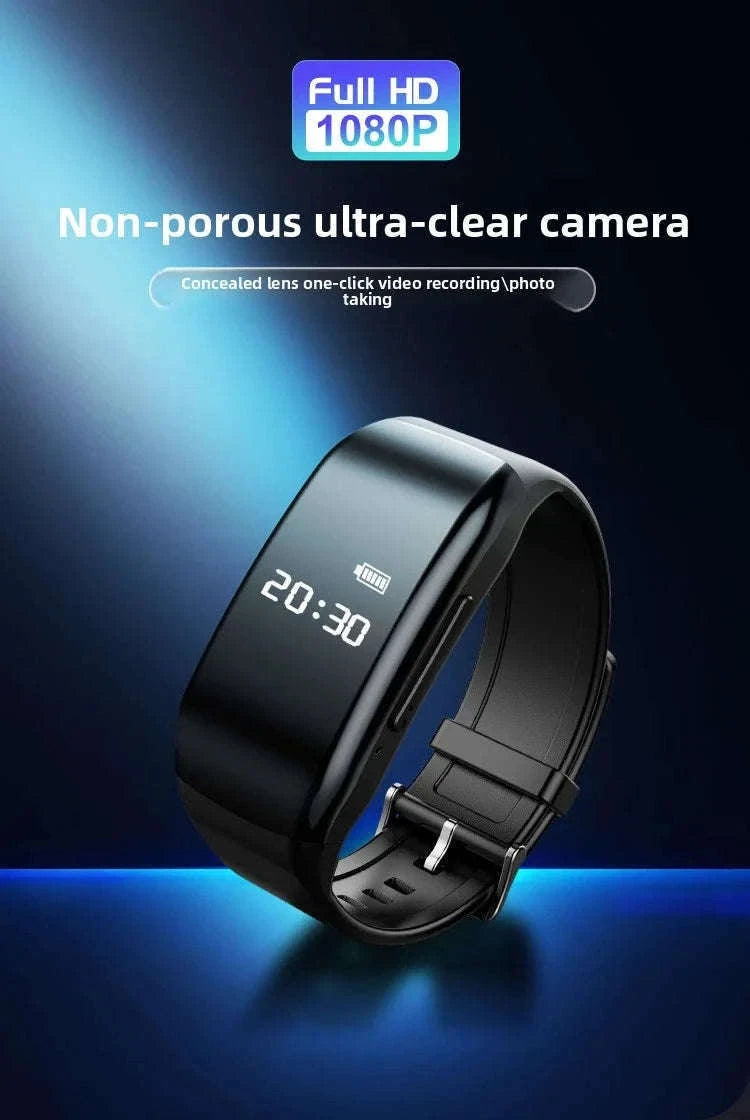 1080P Mini Wristband Camera Watch with 3-Hour Recording-black / with 4G / China Mainland