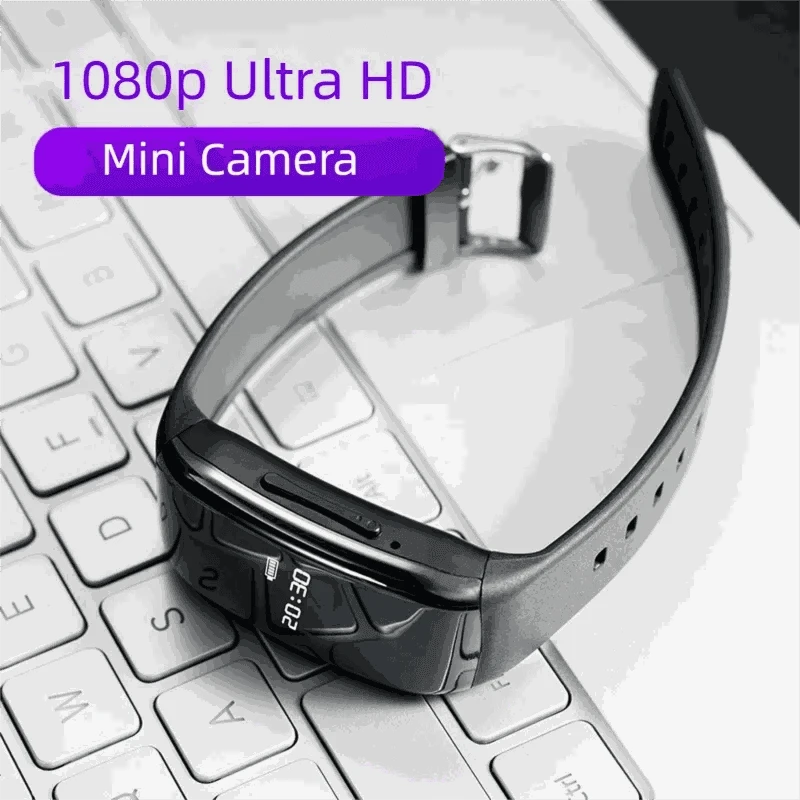 1080P Mini Wristband Camera Watch with 3-Hour Recording-black / with 4G / China Mainland