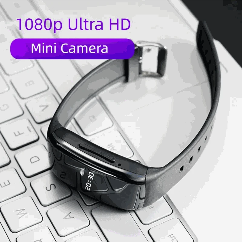 1080P Mini Wristband Camera Watch with 3-Hour Recording-black / with 4G / China Mainland