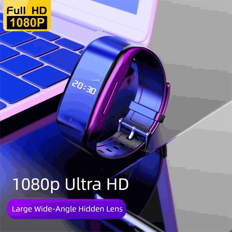 1080P Mini Wristband Camera Watch with 3-Hour Recording-black / with 4G / China Mainland