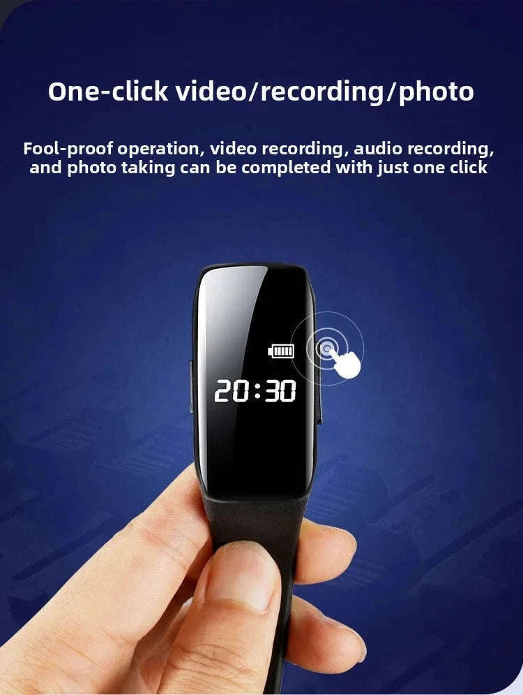 1080P Mini Wristband Camera Watch with 3-Hour Recording-black / with 4G / China Mainland