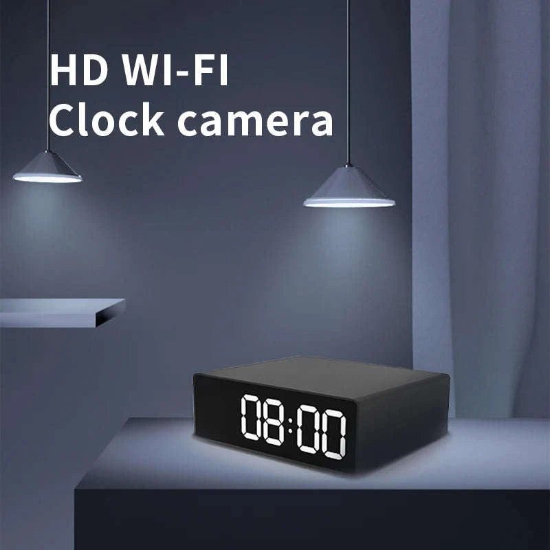 1080P Night Vision Clock Camera for Discreet Home Security-With 32G SD Card