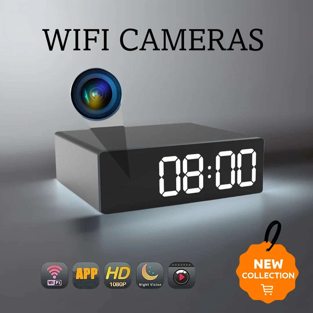 1080P Night Vision Clock Camera for Discreet Home Security-With 32G SD Card