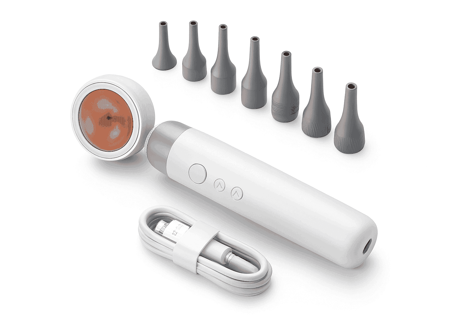 1080P Otoscope Ear Camera with Screen and LED Lights for Clear Inspection-WHITE / United States