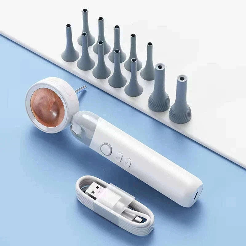1080P Otoscope Ear Camera with Screen and LED Lights for Clear Inspection-WHITE / United States