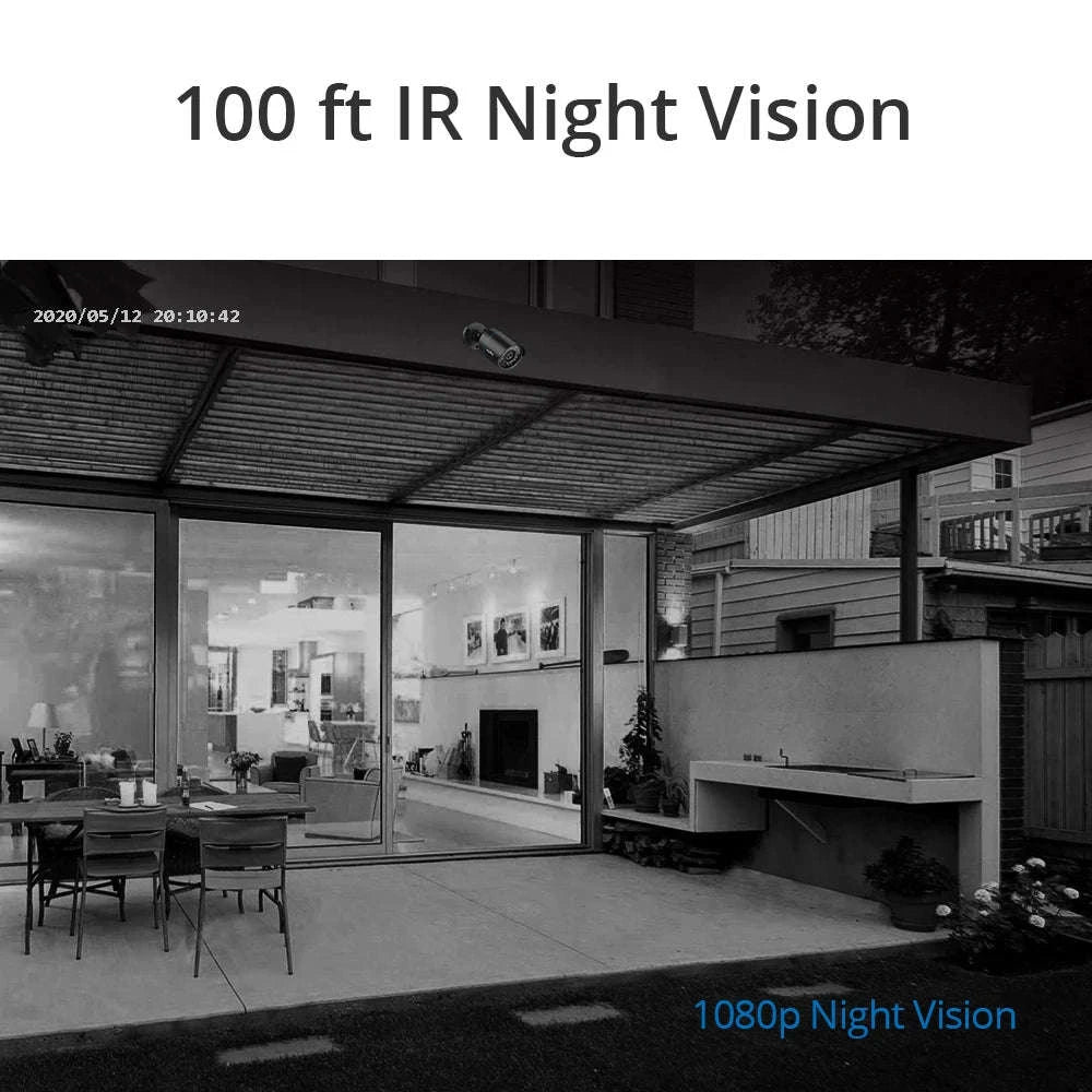 1080P Outdoor Bullet Security Camera with 100ft Night Vision-United Kingdom