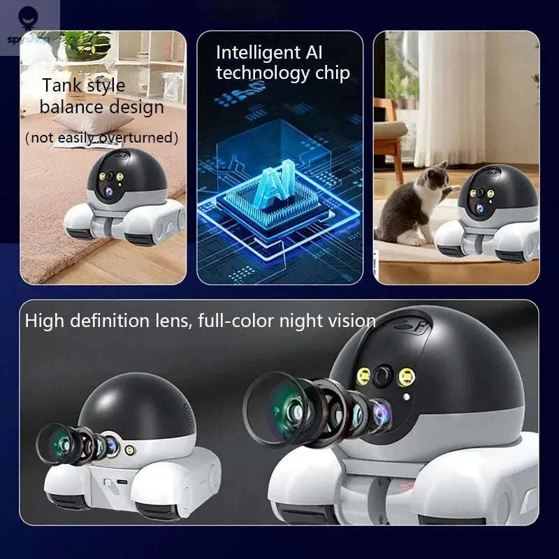 1080P Pet Tracking Camera for Smart Home Monitoring-with 128G Card / US Plug
