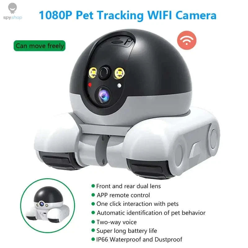 1080P Pet Tracking Camera for Smart Home Monitoring-with 128G Card / US Plug