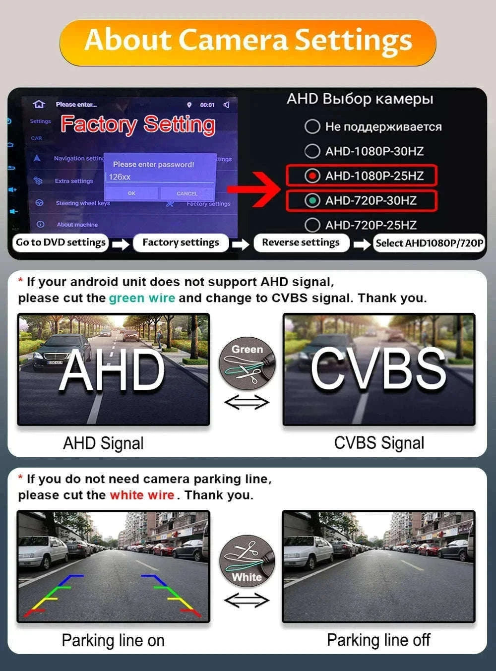 1080P Rear View Backup Camera for Mercedes Benz W203 W207 W212 W246-For-Benz-E-Class / China Mainland / AHD1080P-170Deg