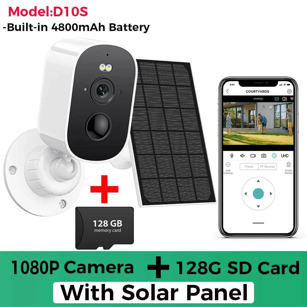 1080P Solar WiFi Security Camera-1080P NO SD Card