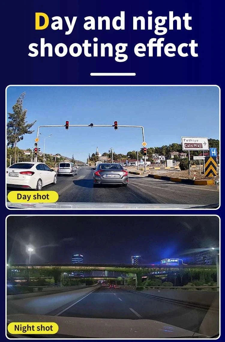 1080P Triple Lens Dash Cam Front Interior Rear with Night Vision-front inside rear / United States