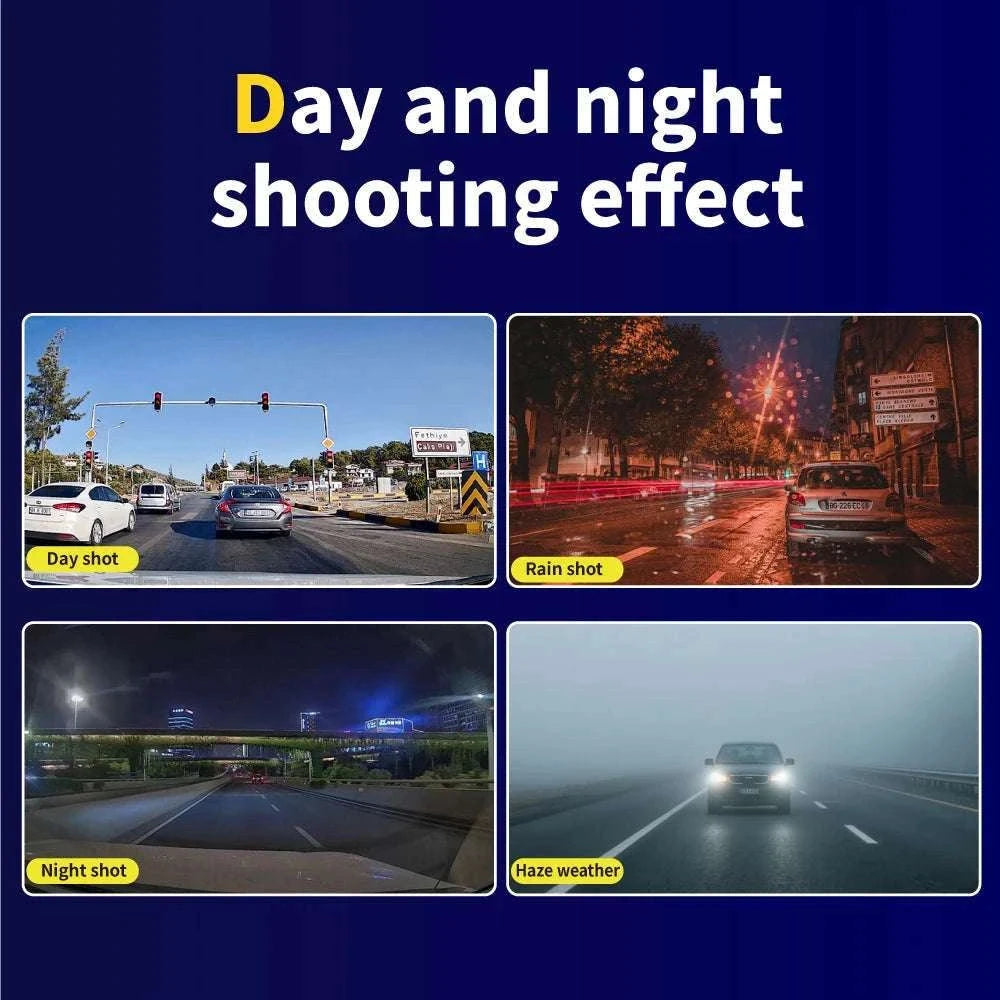 1080P Triple Lens Dash Cam Front Interior Rear with Night Vision-front inside rear / United States
