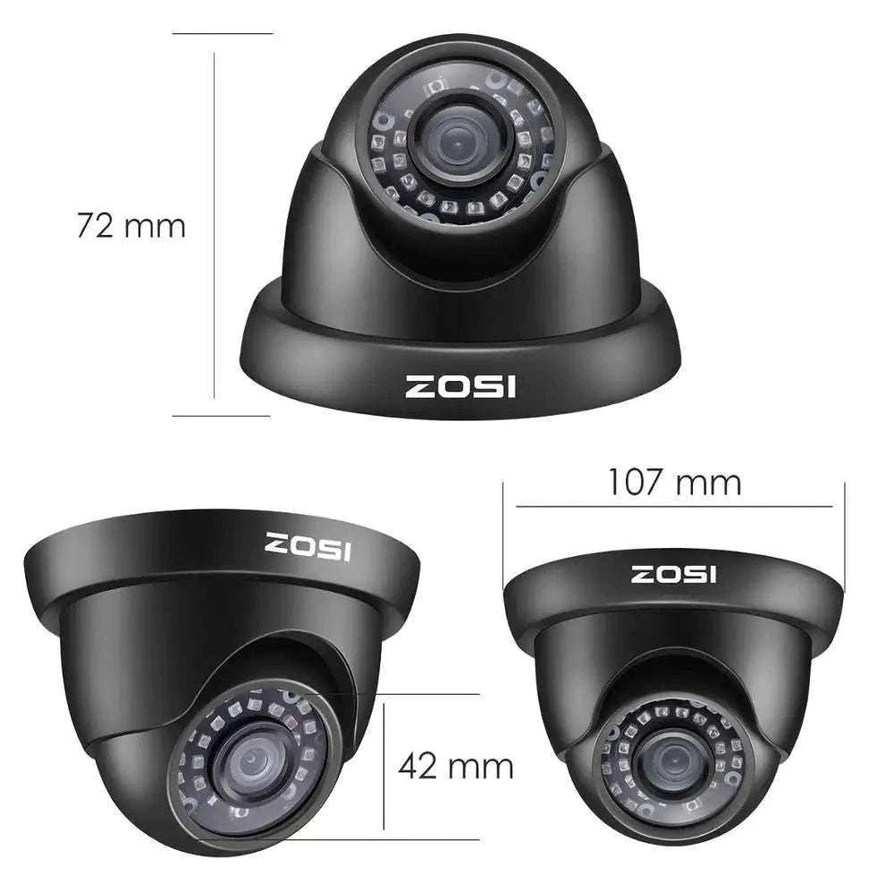 1080P TVI Dome Security Camera with Night Vision and IP66-black / Poland