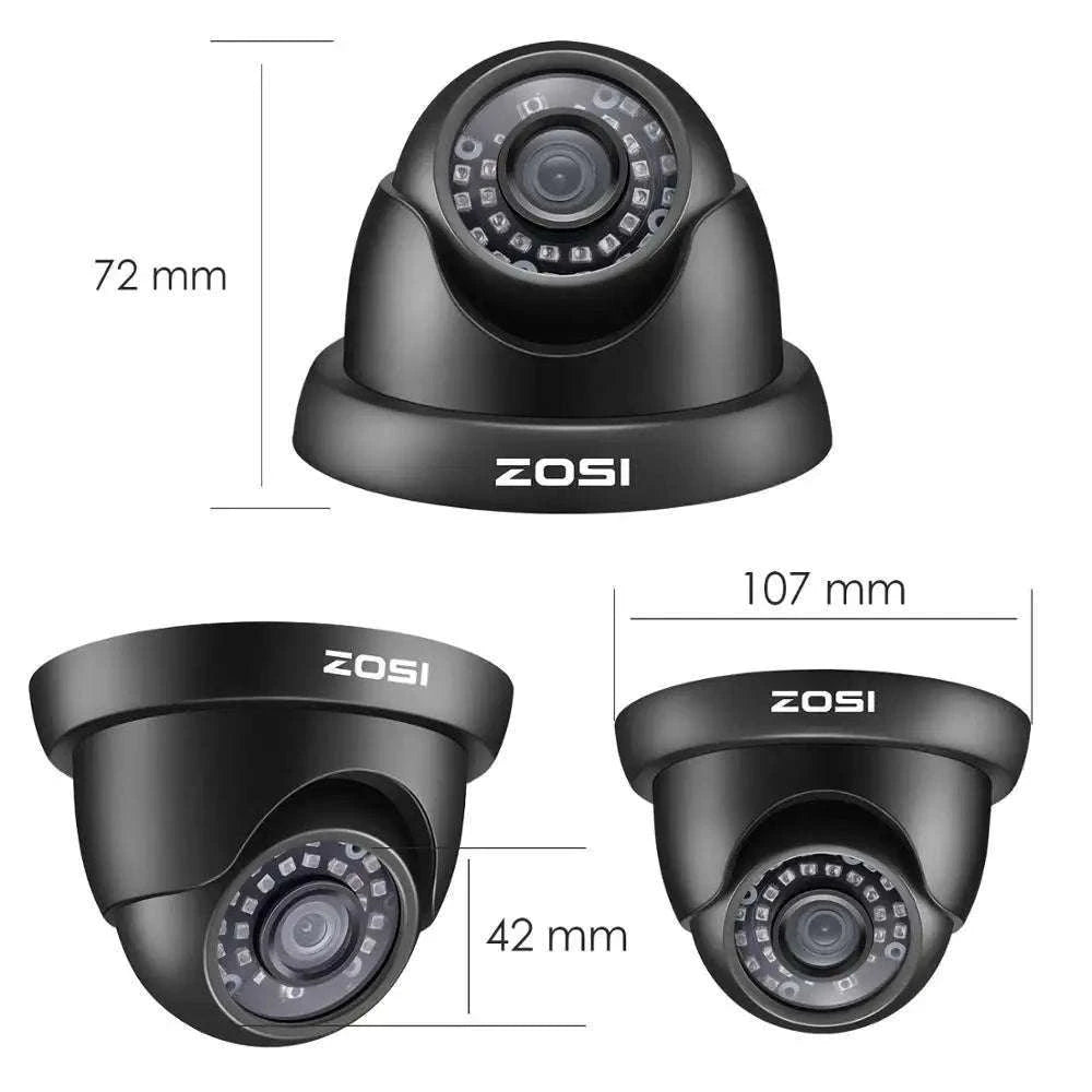 1080P TVI Dome Security Camera with Night Vision and IP66-black / Poland
