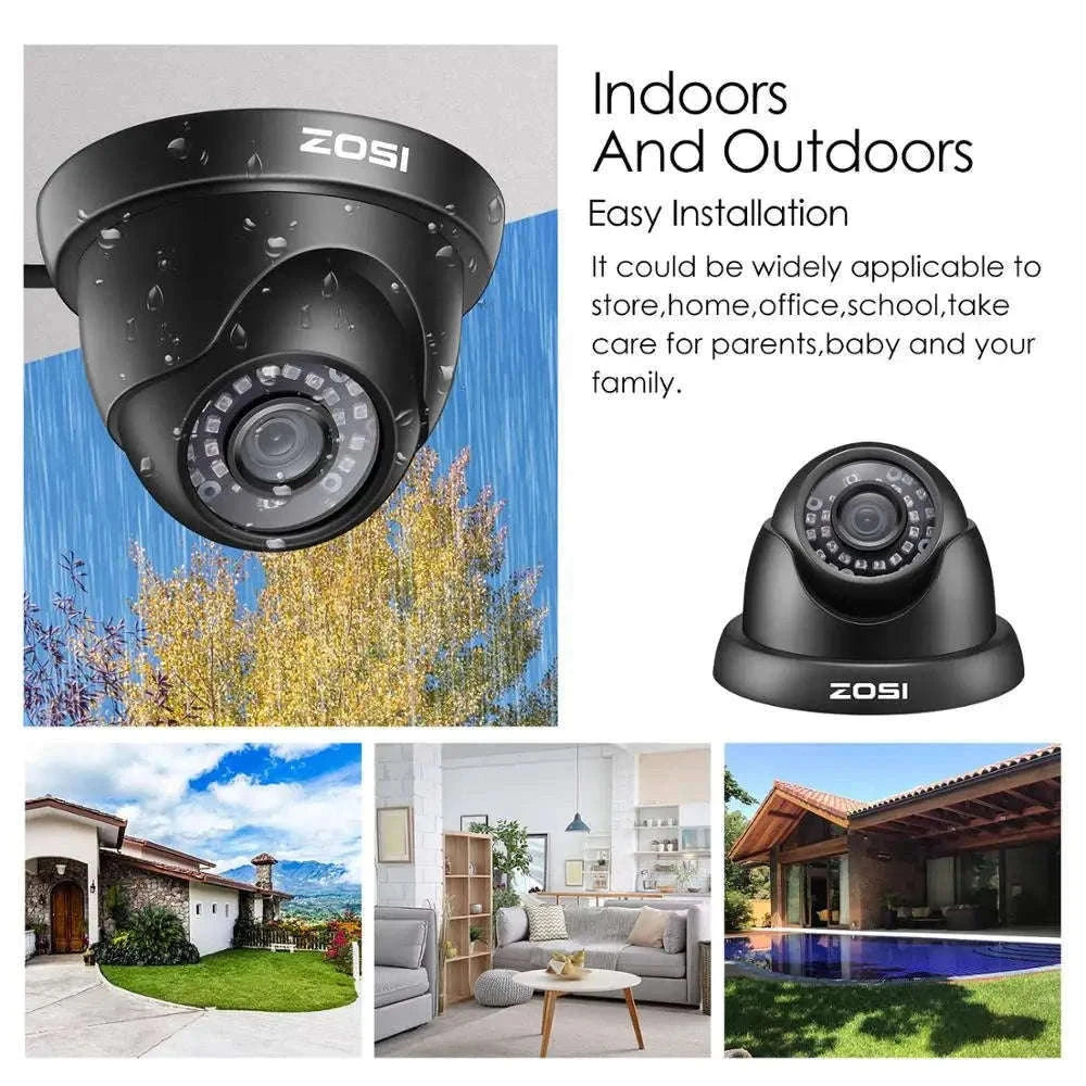 1080P TVI Dome Security Camera with Night Vision and IP66-black / Poland