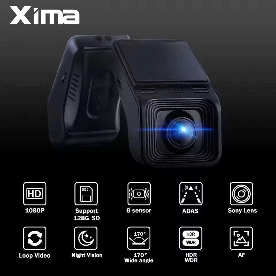 1080P USB Dash Cam for Android Car Stereo with ADAS Alerts-1080P-DVR / 64G CARD