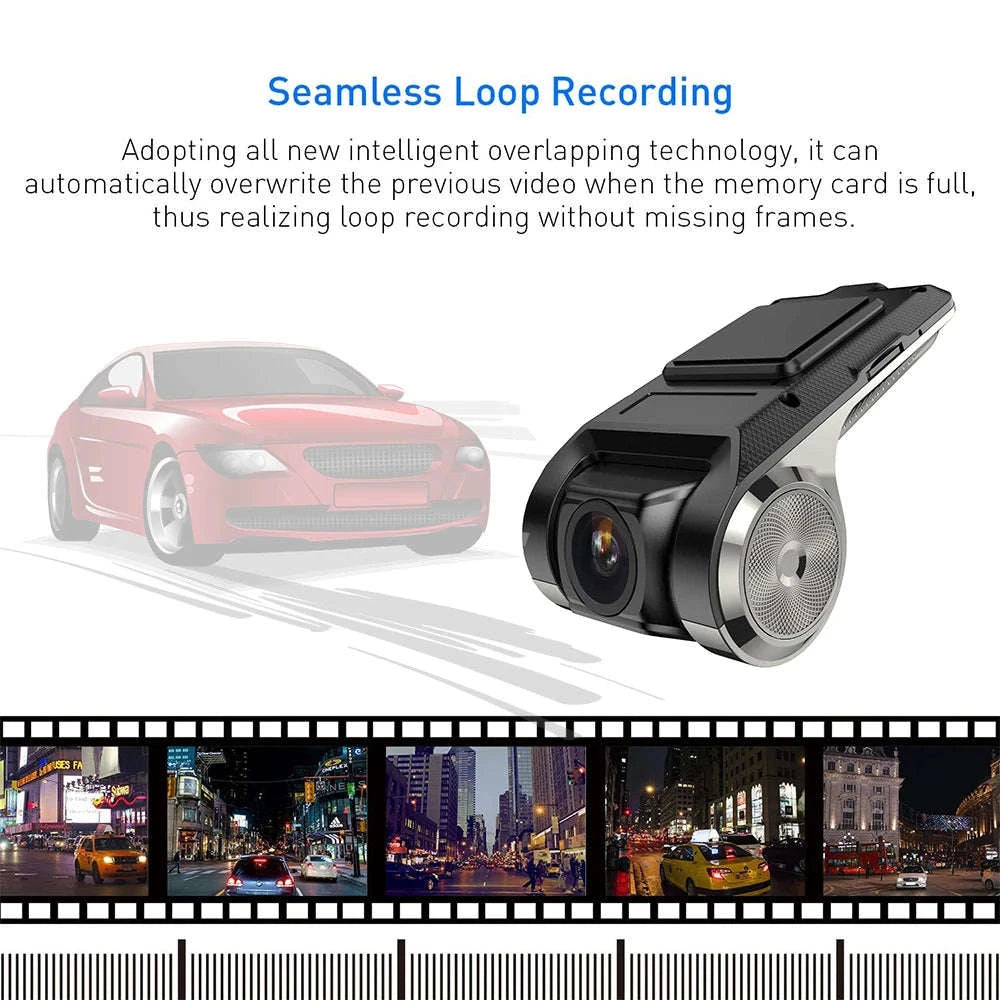 1080P USB Dash Camera with ADAS Alerts for Android Head Units-NO Card
