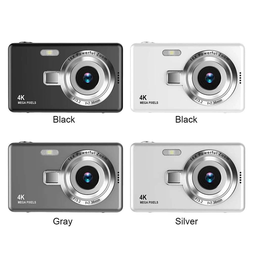1080P Vlogging Camera 96MP Digital Camera with 16X Zoom IPS Screen-Black / United States