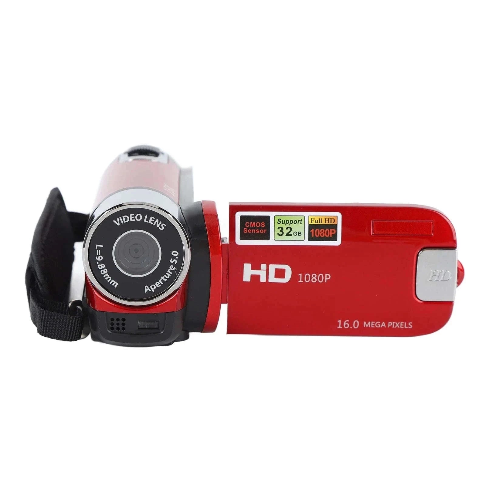 1080P Vlogging Camera with 2.7" Rotatable Screen & 16x Zoom-Black / with 32G Card
