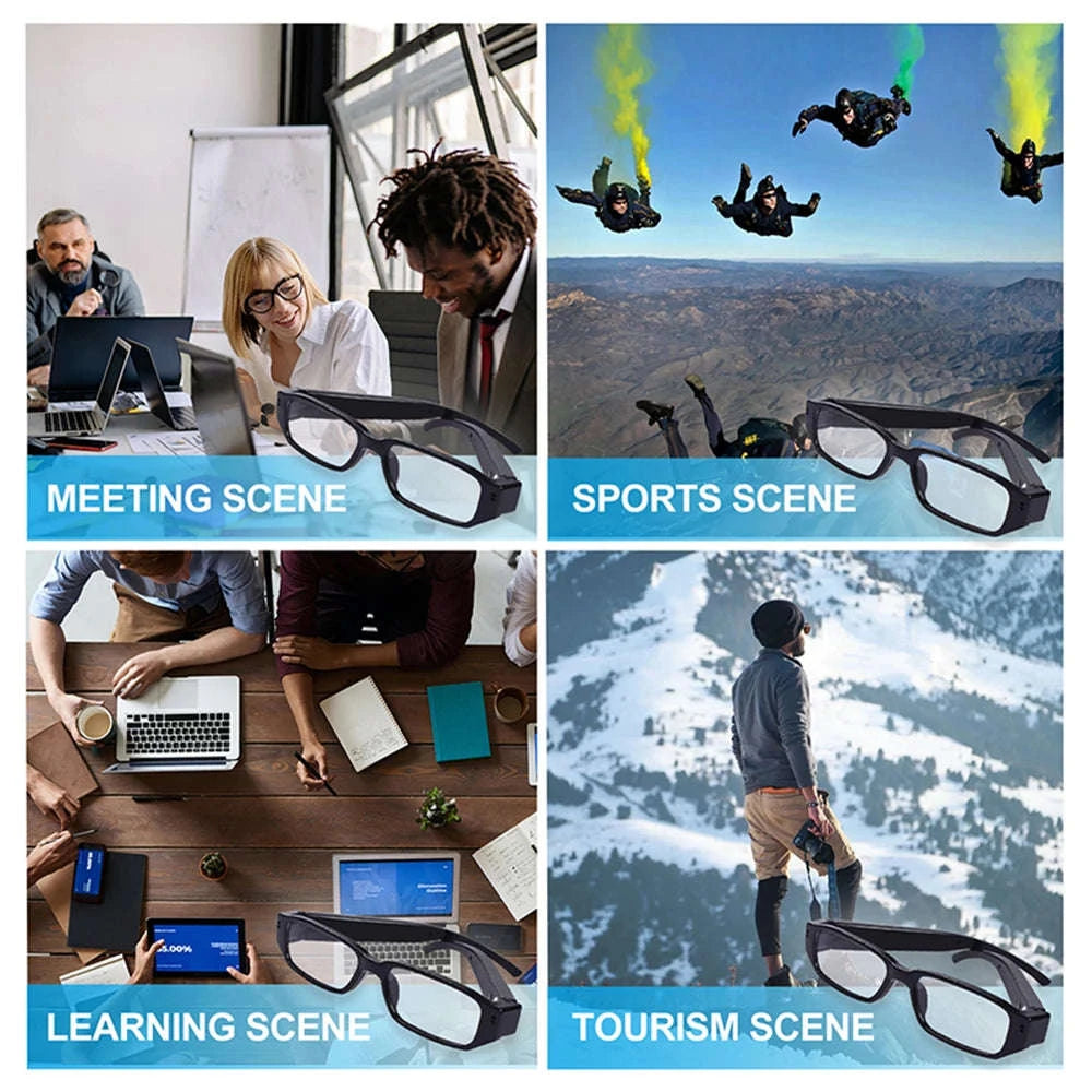 1080P Wearable Camera Glasses for Sports, Travel & Daily Recording-SM13A / China Mainland