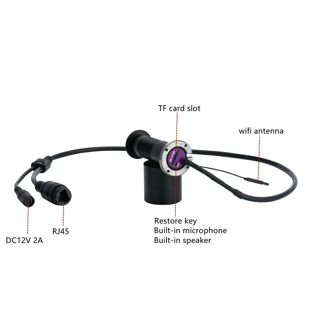 1080P Wide-Angle Peephole Security Camera with Motion Detection-150 degree view