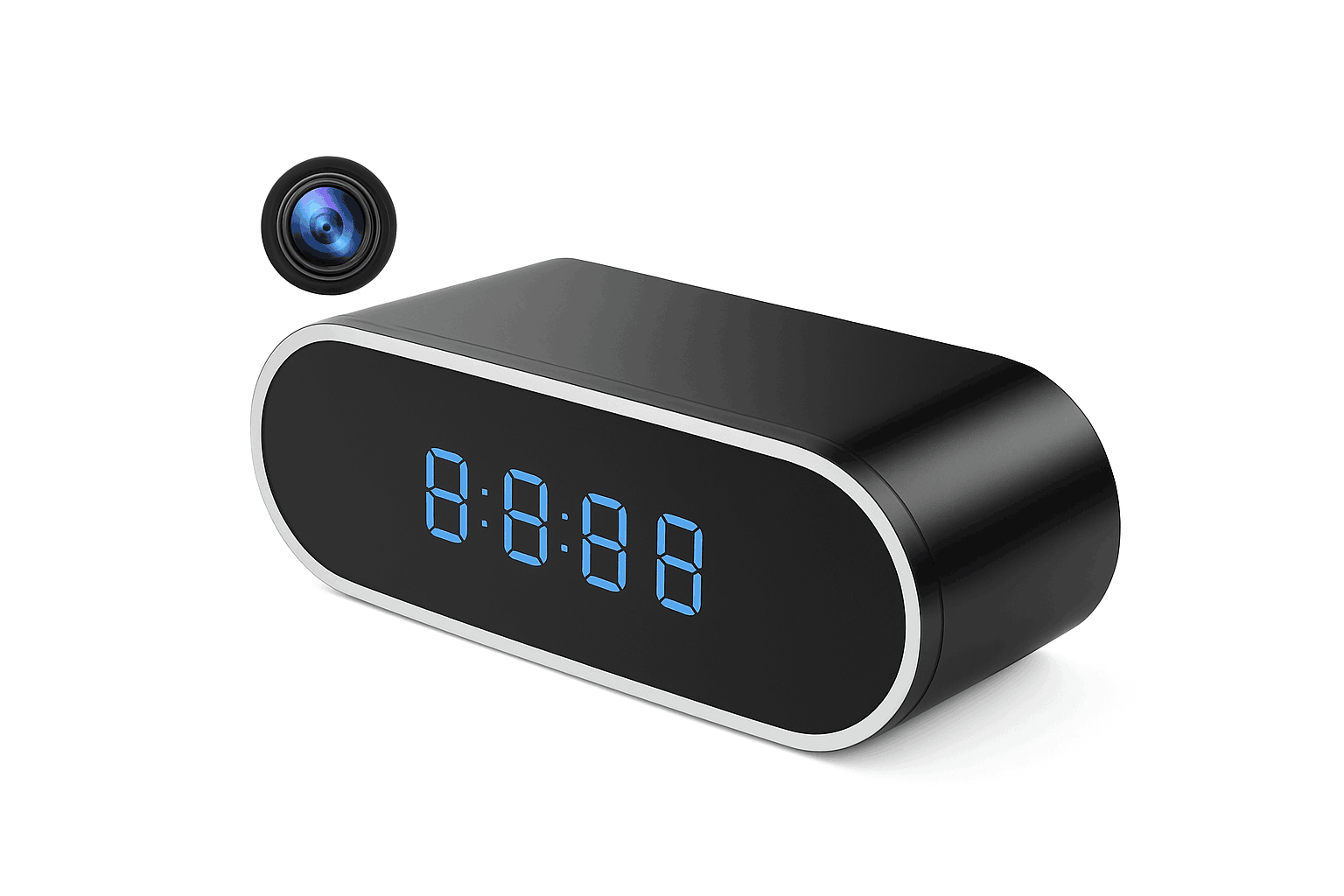 1080P WiFi Alarm Clock Camera with Night Vision and App View-Alarm Clock Camera / Only Camera / CHINA