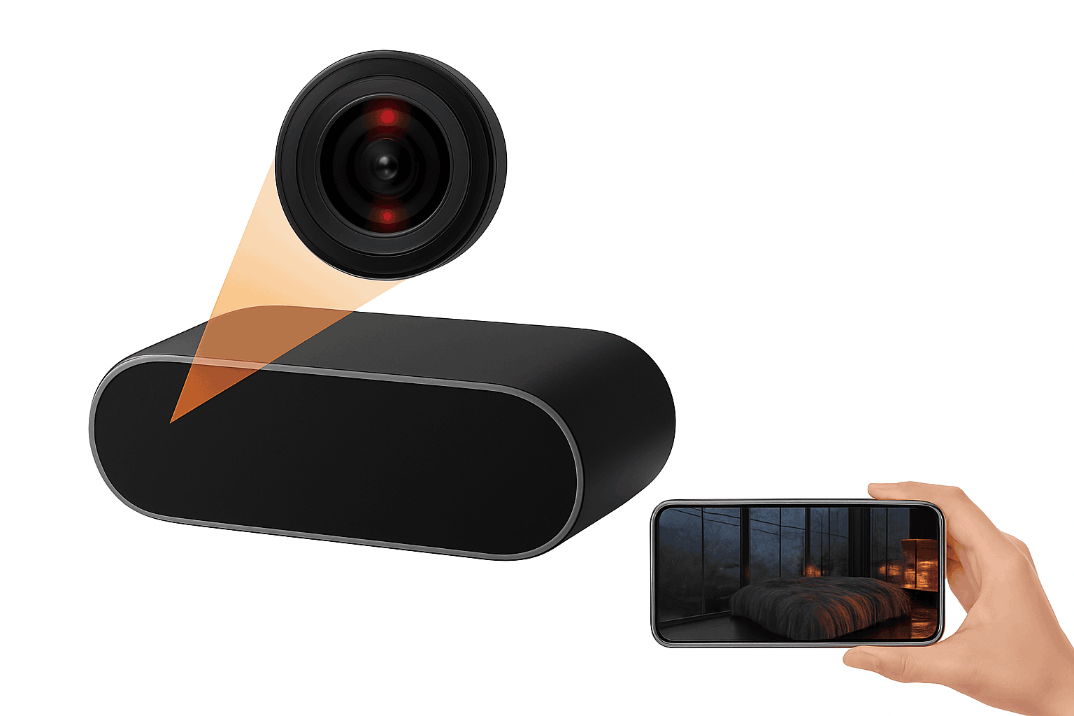 1080P WiFi Clock Camera with Night Vision & Motion Alerts-Add 2600mAh battery / Add 32GB SD card / China Mainland