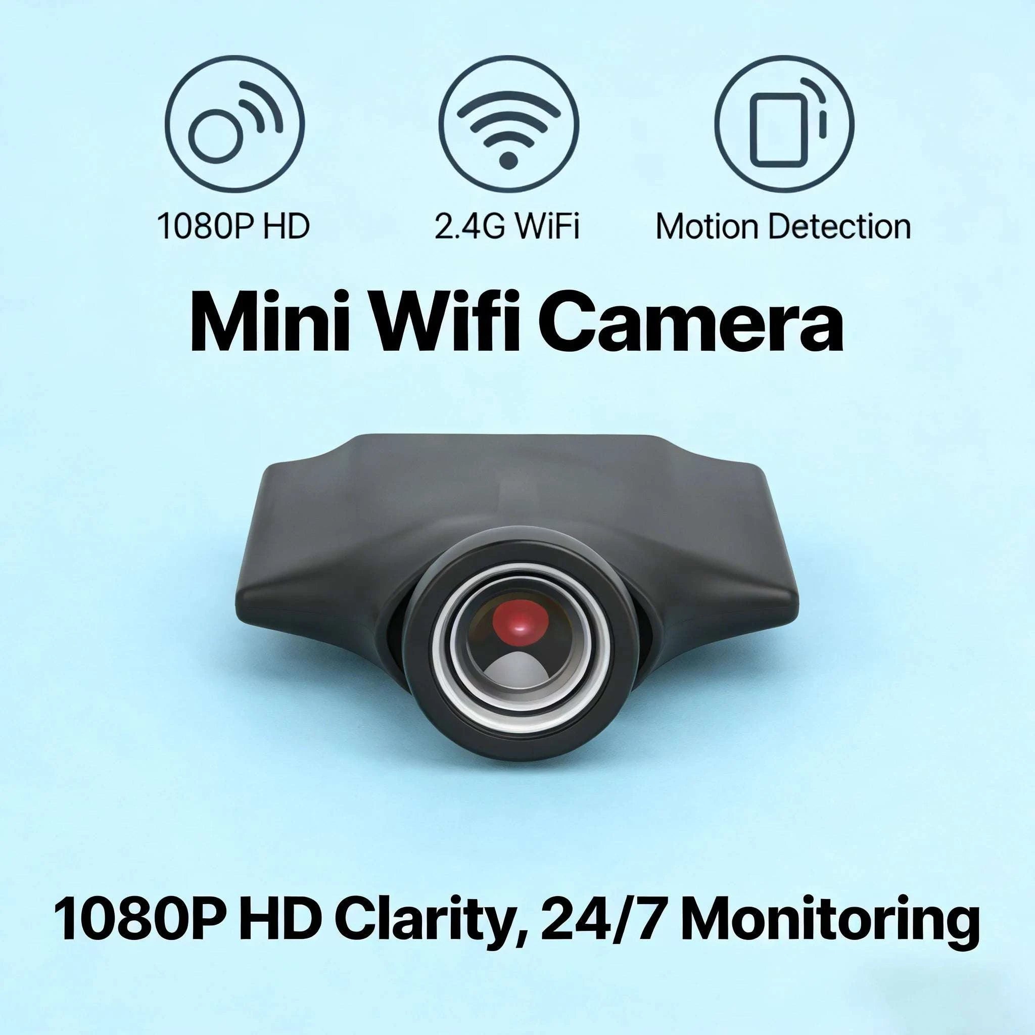1080P WiFi Mini Camera with Motion Detection & Remote Viewing-black / NO SD Card