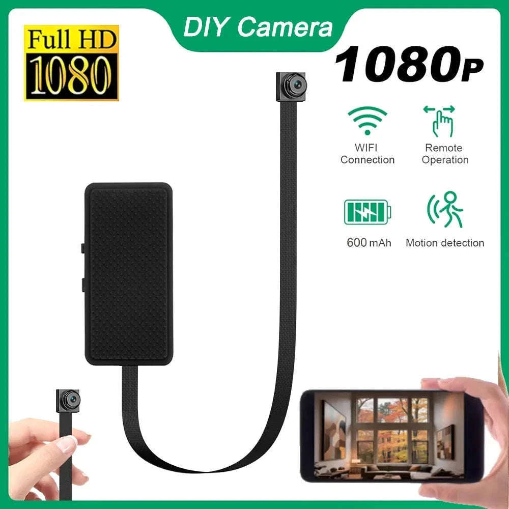 1080P WiFi Mini Camera with Remote Viewing & Motion Detection-B with 32GB Card