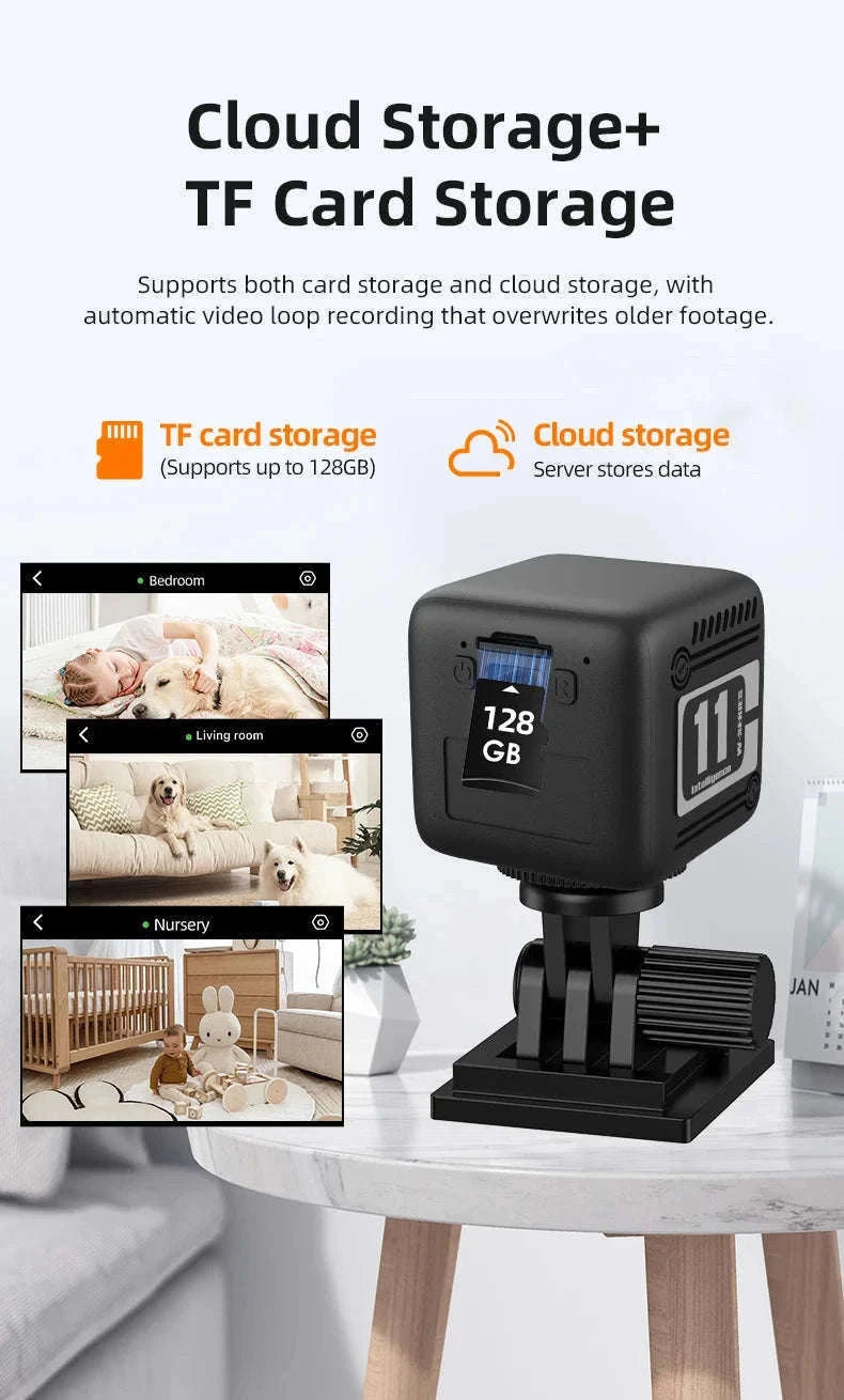1080P WiFi Mini Security Camera with Night Vision and Motion Detection-Default Title