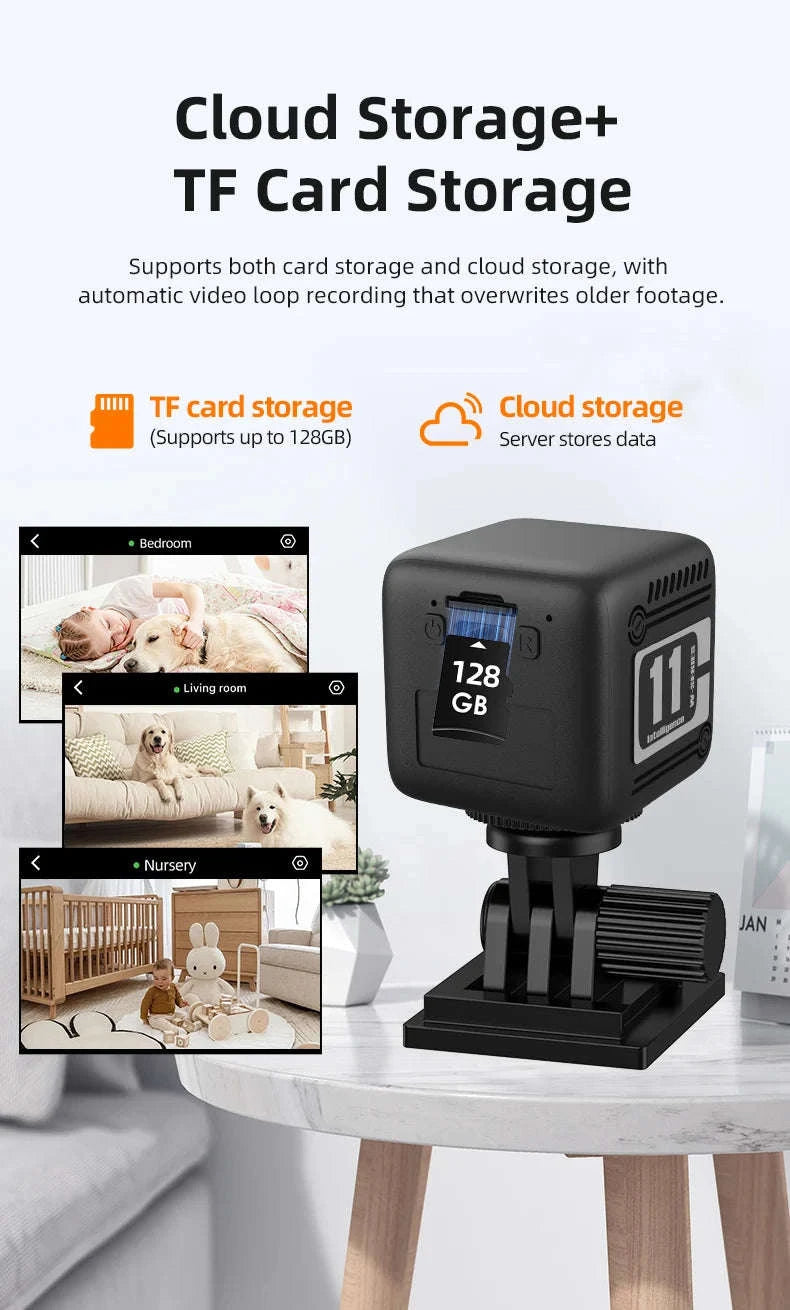 1080P WiFi Mini Security Camera with Night Vision and Motion Detection-Default Title