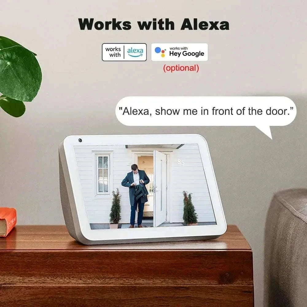 1080P WiFi Peephole Door Camera with Motion Detection-silver / EU Plug