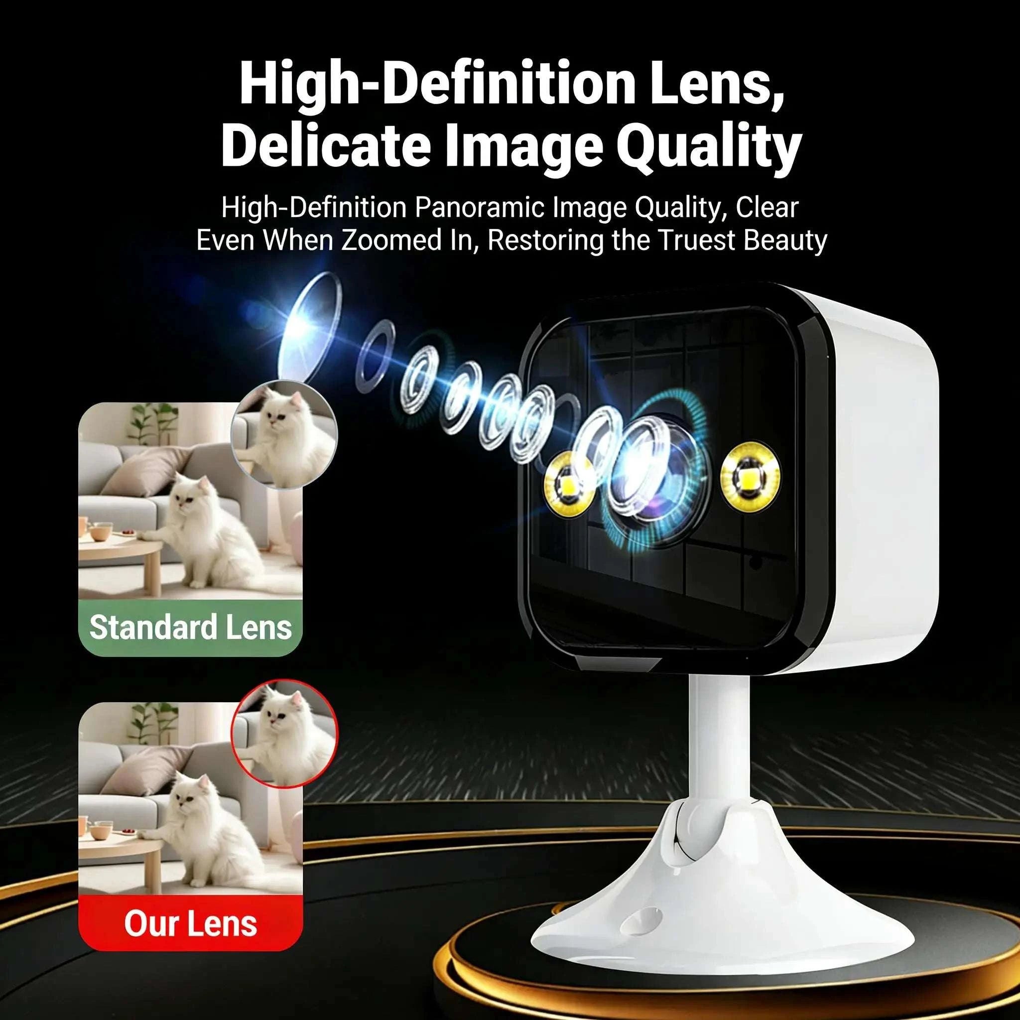 1080P WiFi Security Camera Indoor Outdoor IP66 Night Vision-A13-32GB SD Card / UK Plug