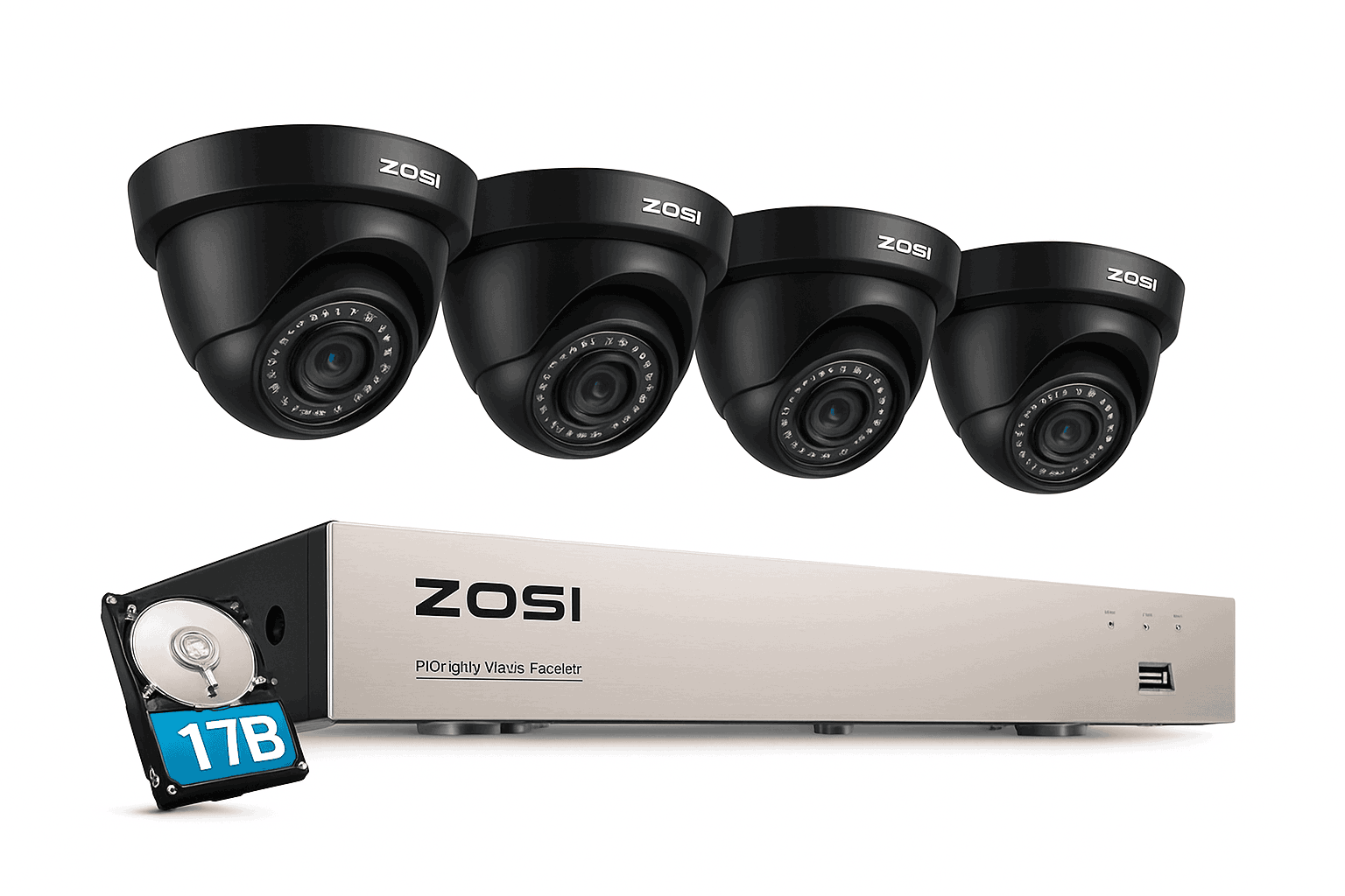 1080P Wired Security Camera System with 4 Cameras & 8CH DVR-N type / None / Poland