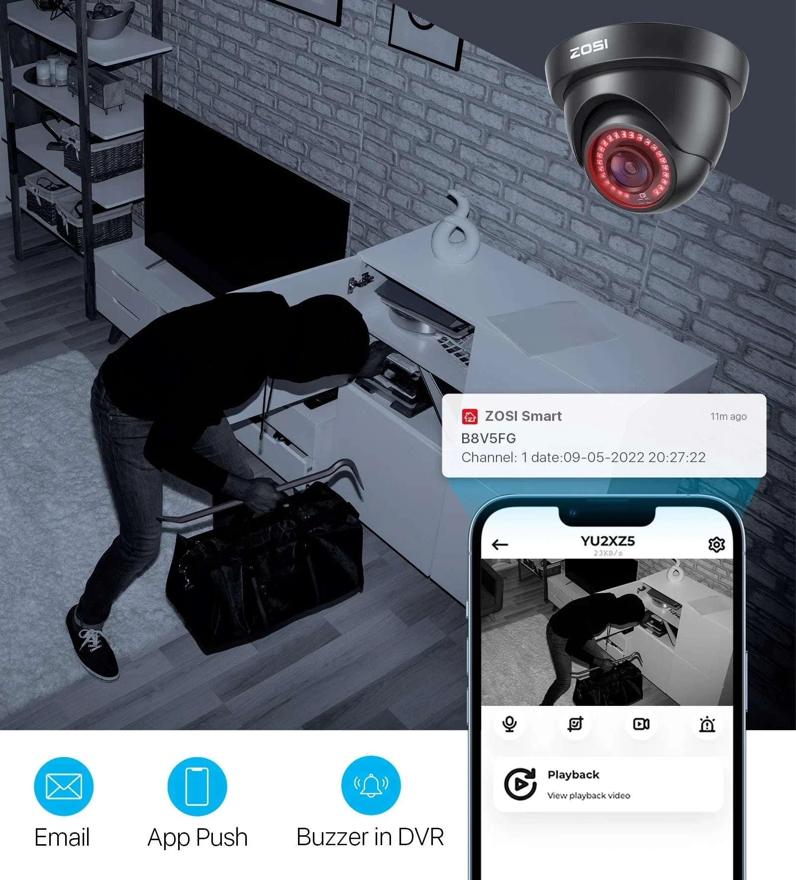 1080P Wired Security Camera System with 4 Cameras & 8CH DVR-N type / None / Poland