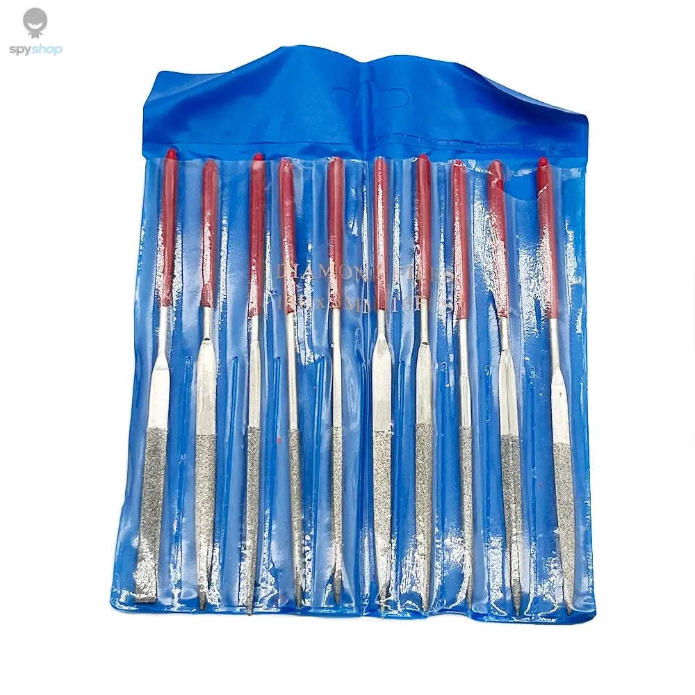 10Pcs Diamond Needle File Set 3x140mm Mini Needle File Kit For Stone Glass Metal Carving Craft Hand Tools Needle File Set 