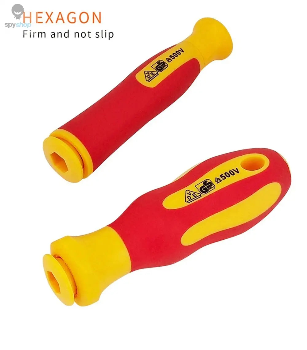 10Pcs Interchangeable Blade VDE Insulated Screwdriver Set with Case Magnetic 500V Home and Professional Use Electricians Tools Spy-shop.com