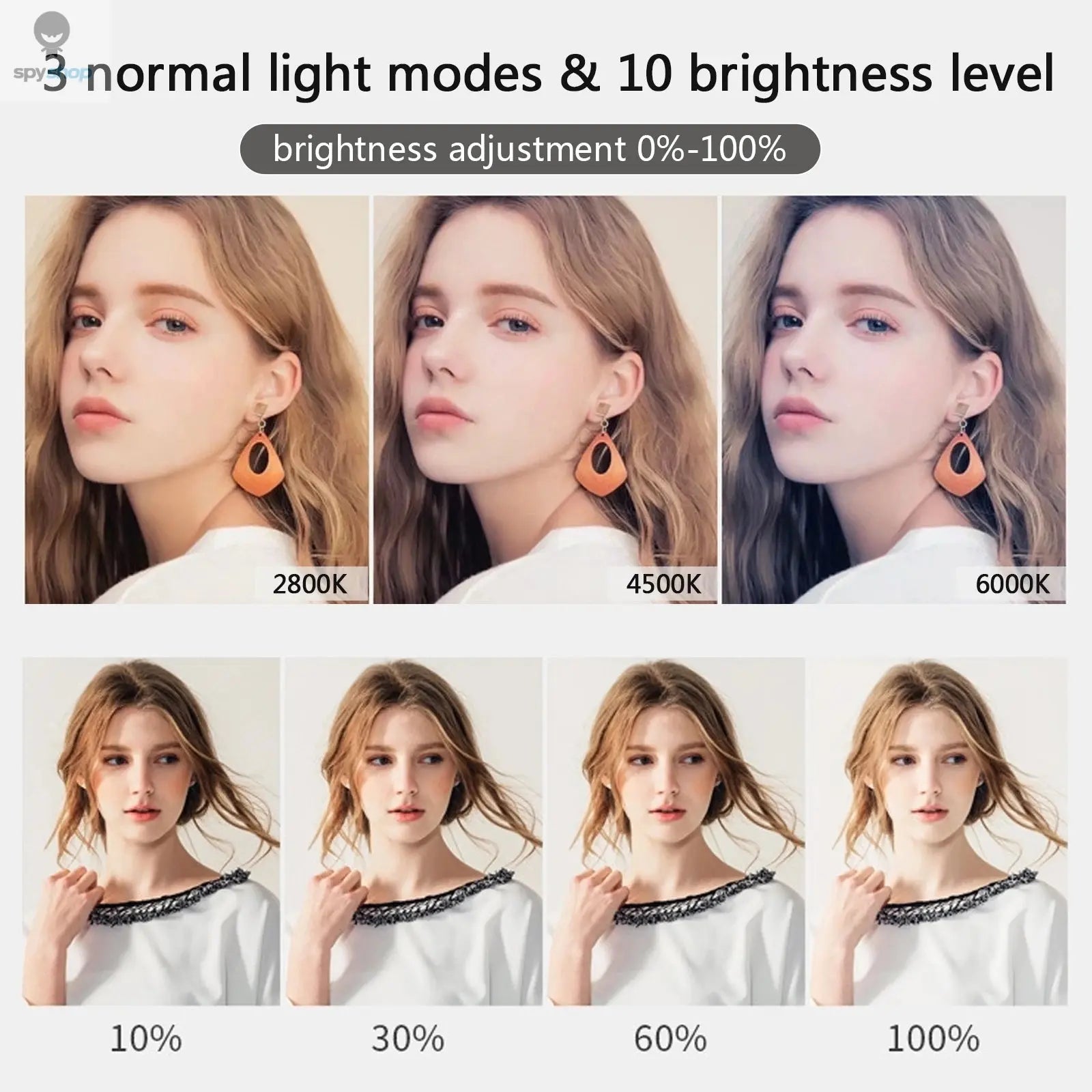10" 26cm LED Selfie Ring Light Photography Video Light RingLight Phone Stand Tripod Fill Light Dimmable Lamp Trepied Streaming 