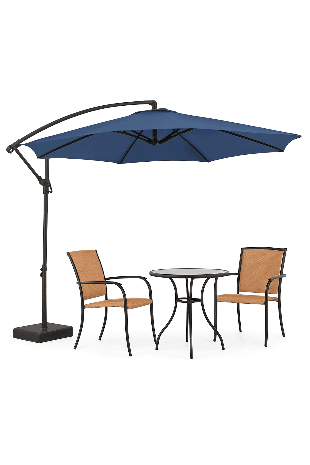 10FT Cantilever Patio Umbrella with Tilt & UV Protection-GRAY / United States