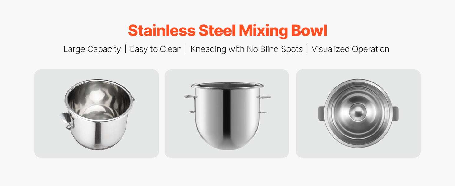 10L Commercial Food Mixer with 3 Speeds & Stainless Steel Bowl-10L / United States