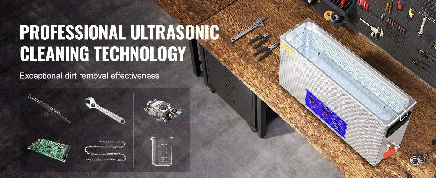10L Ultrasonic Cleaner 40kHz 300W with Heater & Timer-10L / Poland