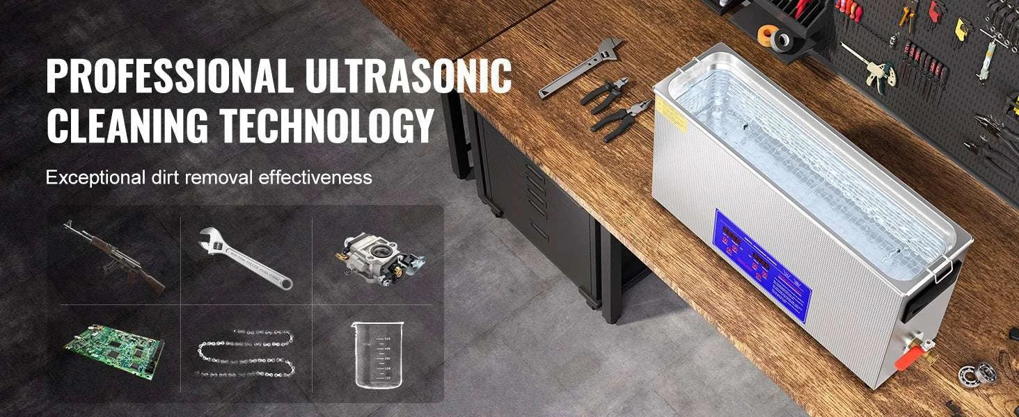 10L Ultrasonic Cleaner 40kHz 300W with Heater & Timer-10L / Poland