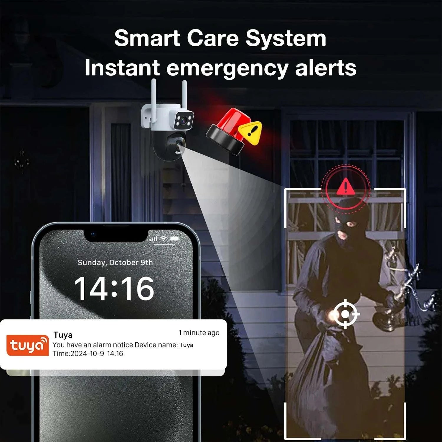 10MP Dual Lens PTZ Security Camera with Auto Tracking & Night Vision-8MP NO SD Card / EU Plug