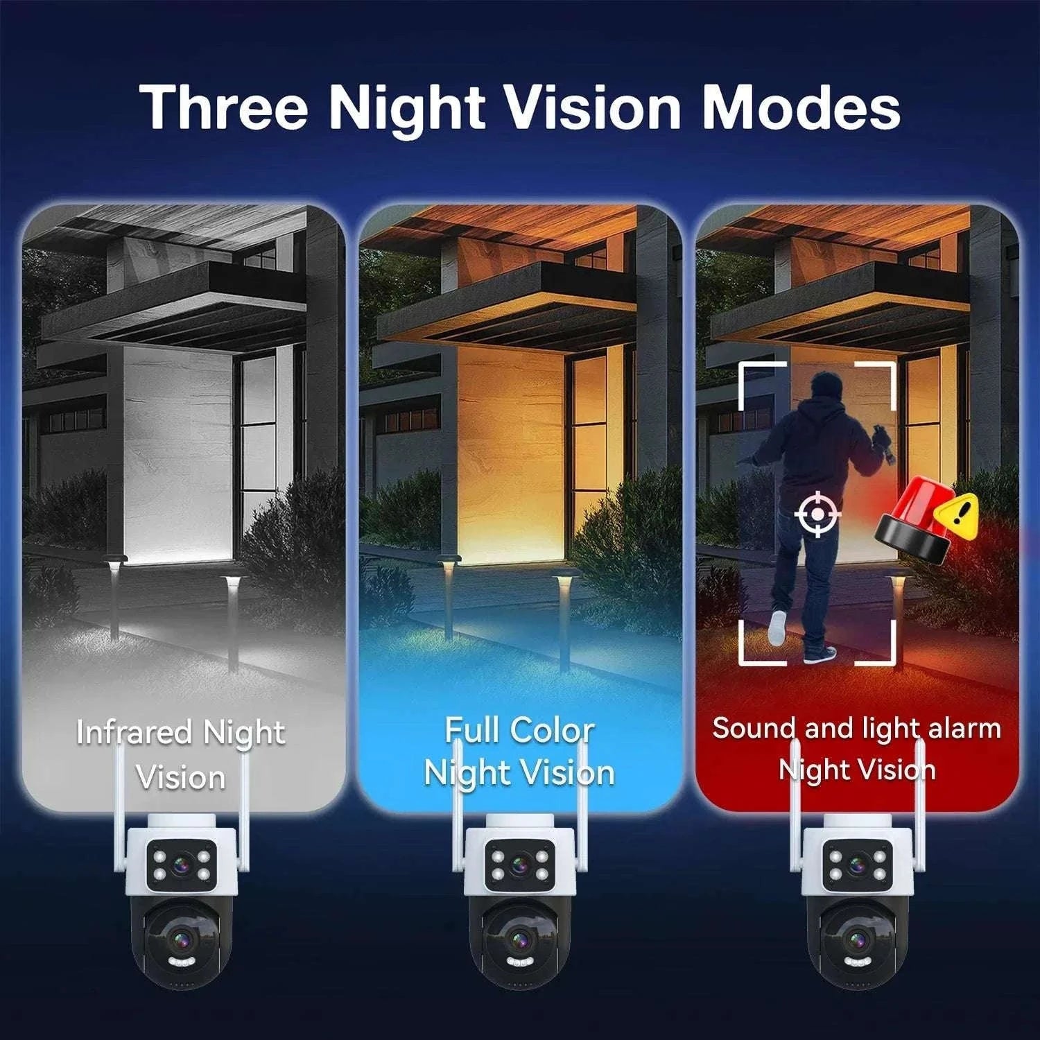 10MP Dual Lens PTZ Security Camera with Auto Tracking & Night Vision-8MP NO SD Card / EU Plug